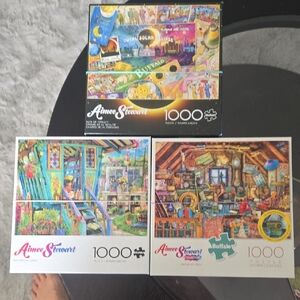 Aimee Stewart 1000-Piece Puzzle Set Of 3 - Colorful Designs. No Missing Pieces.